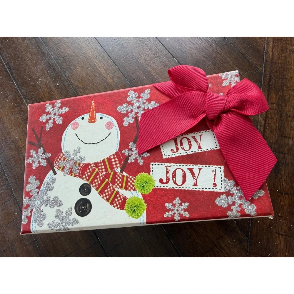 Snowman Christmas Gift Box with Assorted Stationery Cards